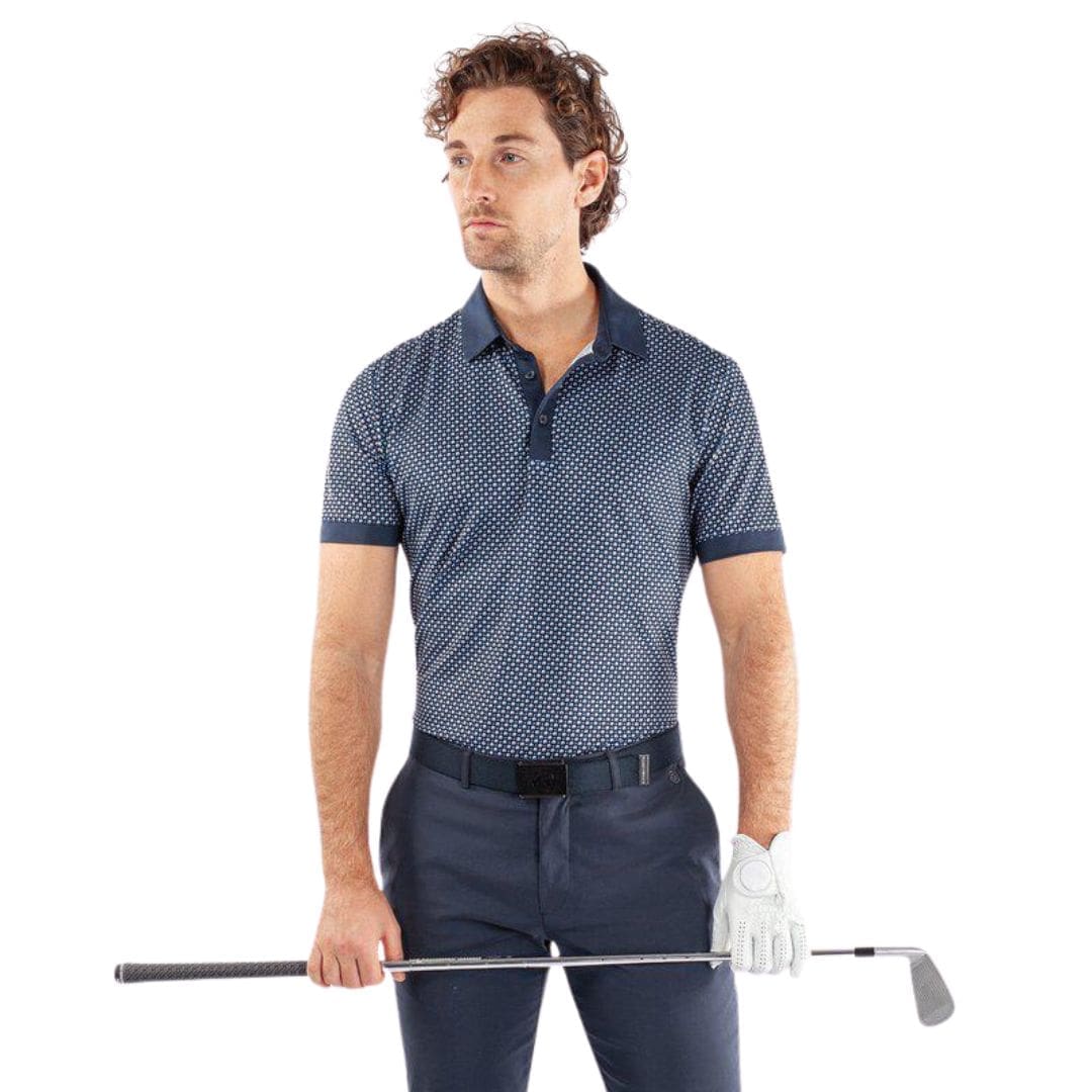 Galvin Green Mate Golf Polo Shirt (Cool Grey & Navy)