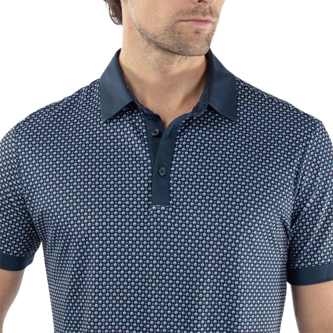 Galvin Green Mate Golf Polo Shirt (Cool Grey & Navy)