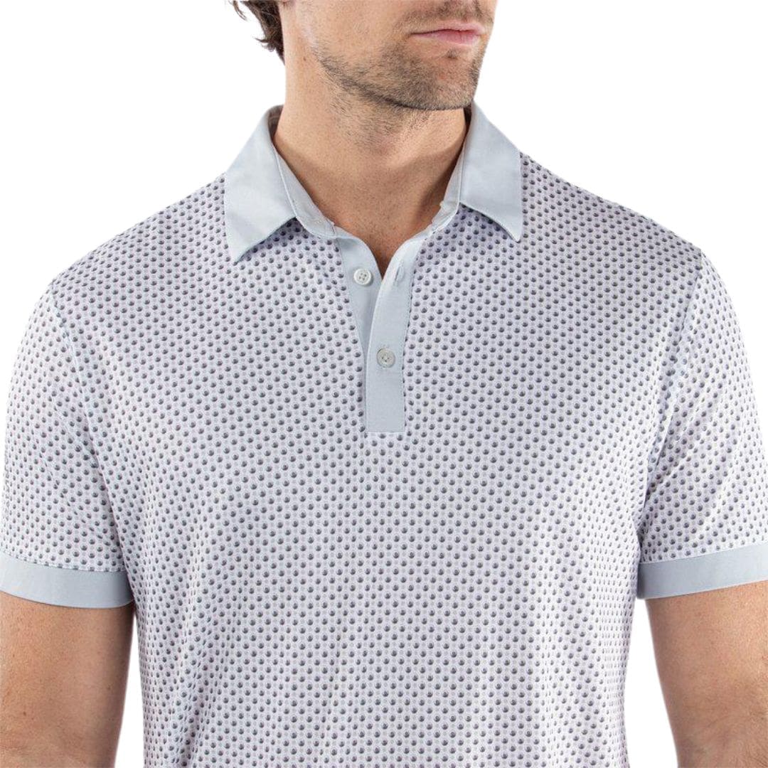 Galvin Green Mate Golf Polo Shirt (White & Cool Grey)