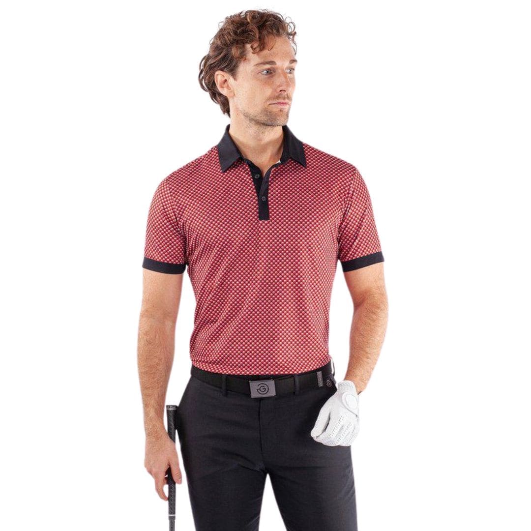 Galvin Green Mate Golf Polo Shirt (Red & Black)