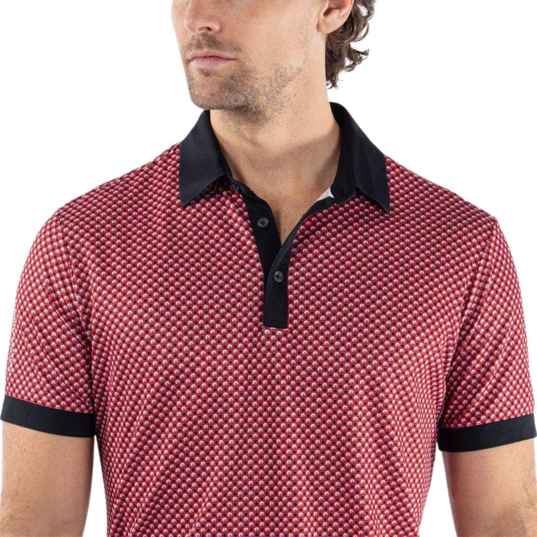 Galvin Green Mate Golf Polo Shirt (Red & Black)