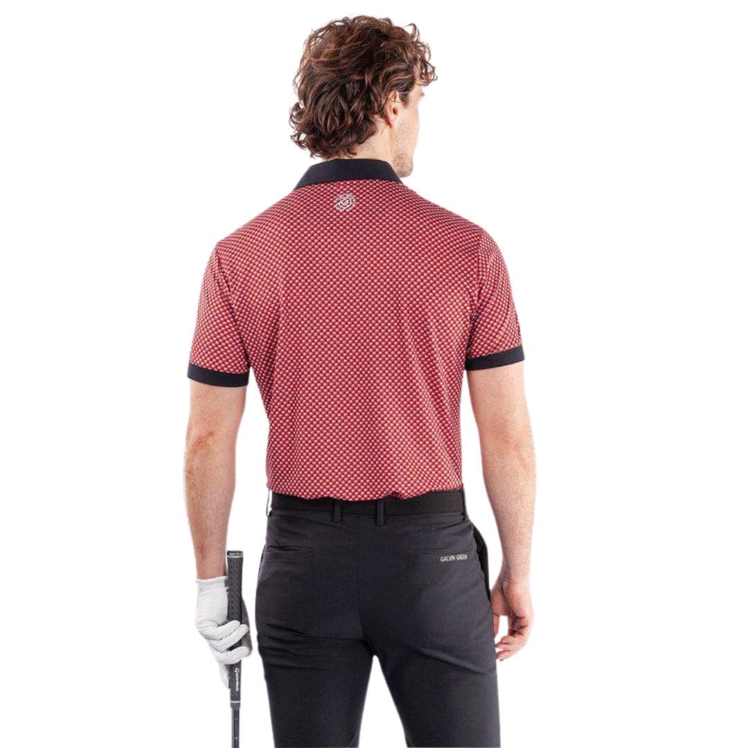 Galvin Green Mate Golf Polo Shirt (Red & Black)