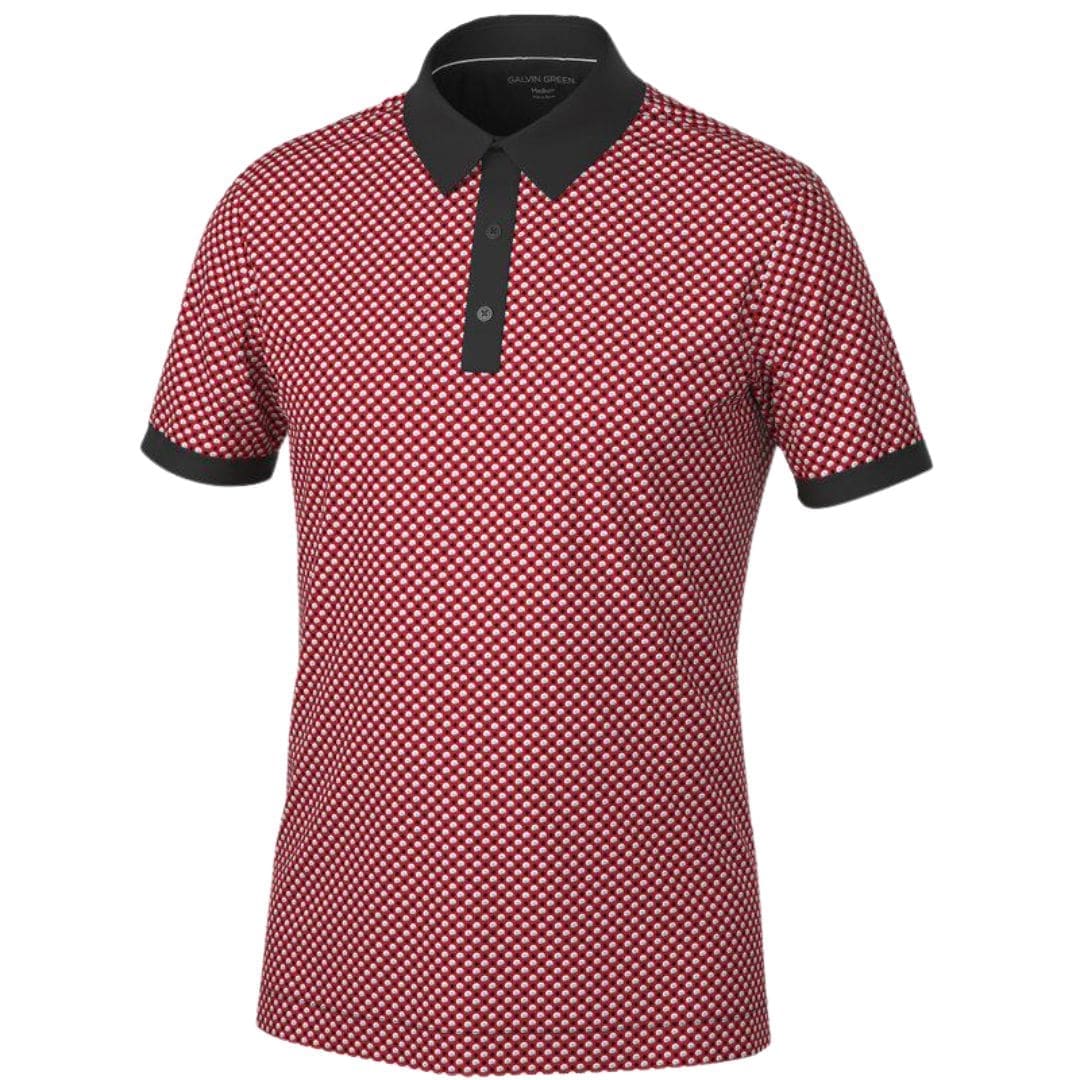 Galvin Green Mate Golf Polo Shirt (Red & Black)