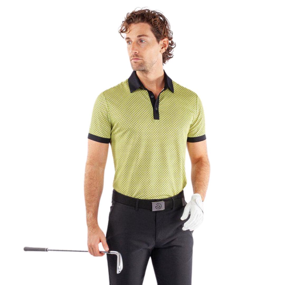 Galvin Green Mate Golf Polo Shirt (Sunny Lime & Black)