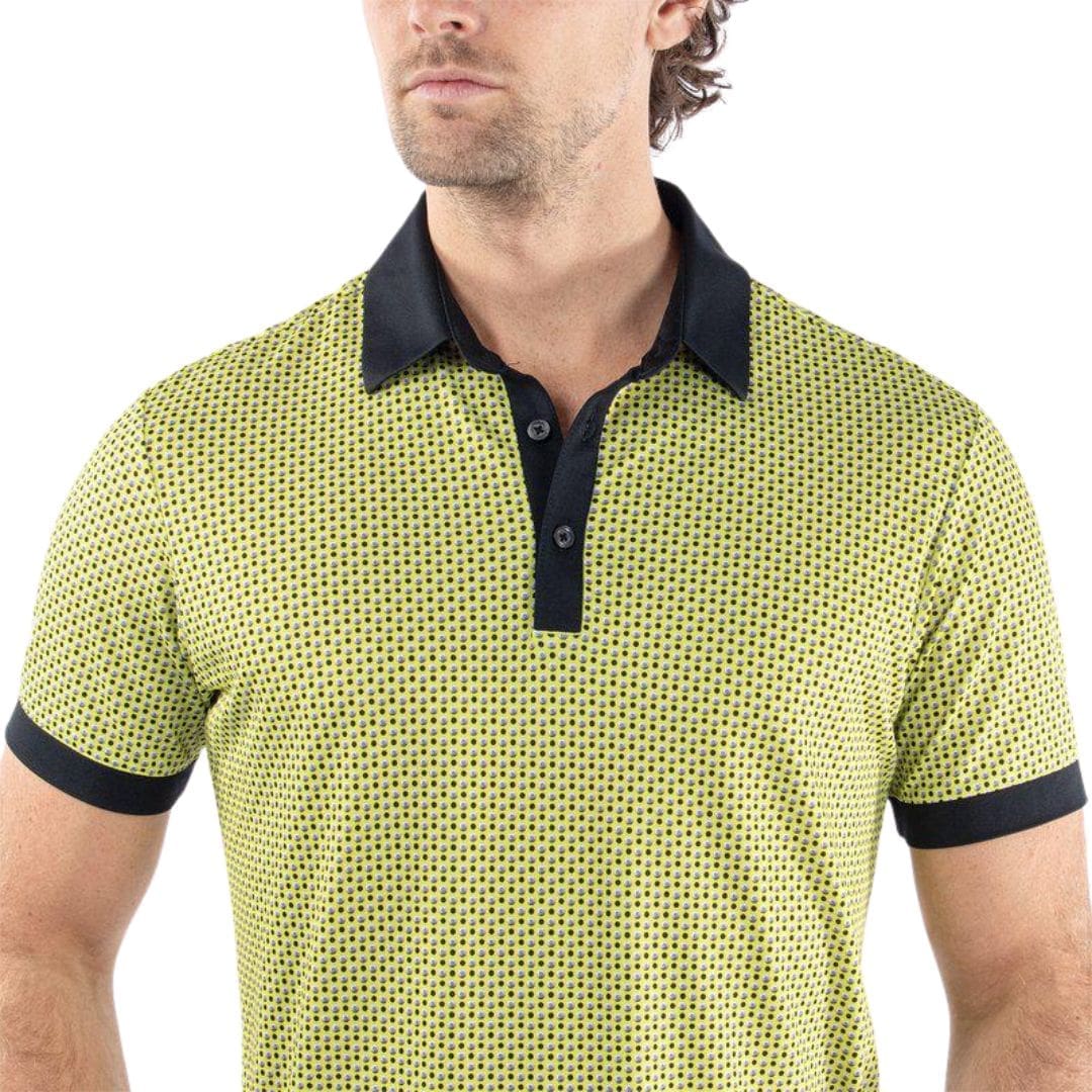 Galvin Green Mate Golf Polo Shirt (Sunny Lime & Black)