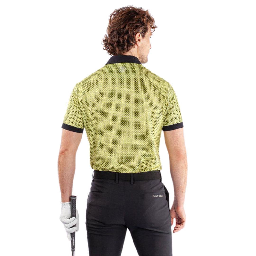 Galvin Green Mate Golf Polo Shirt (Sunny Lime & Black)