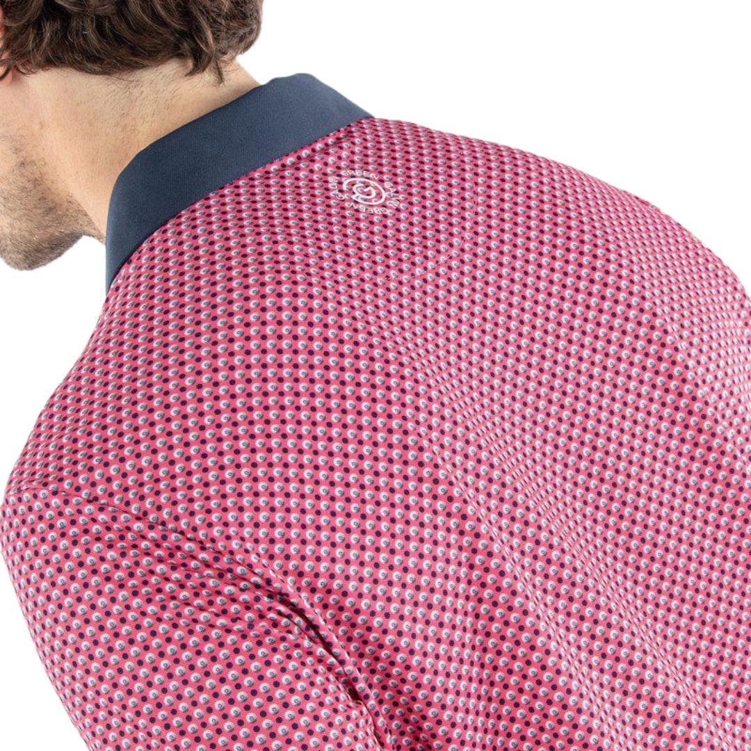 Galvin Green Mate Golf Polo Shirt (Camelia Rose & Navy)