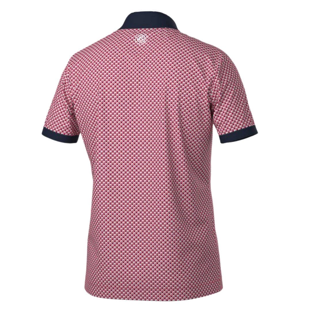 Galvin Green Mate Golf Polo Shirt (Camelia Rose & Navy)