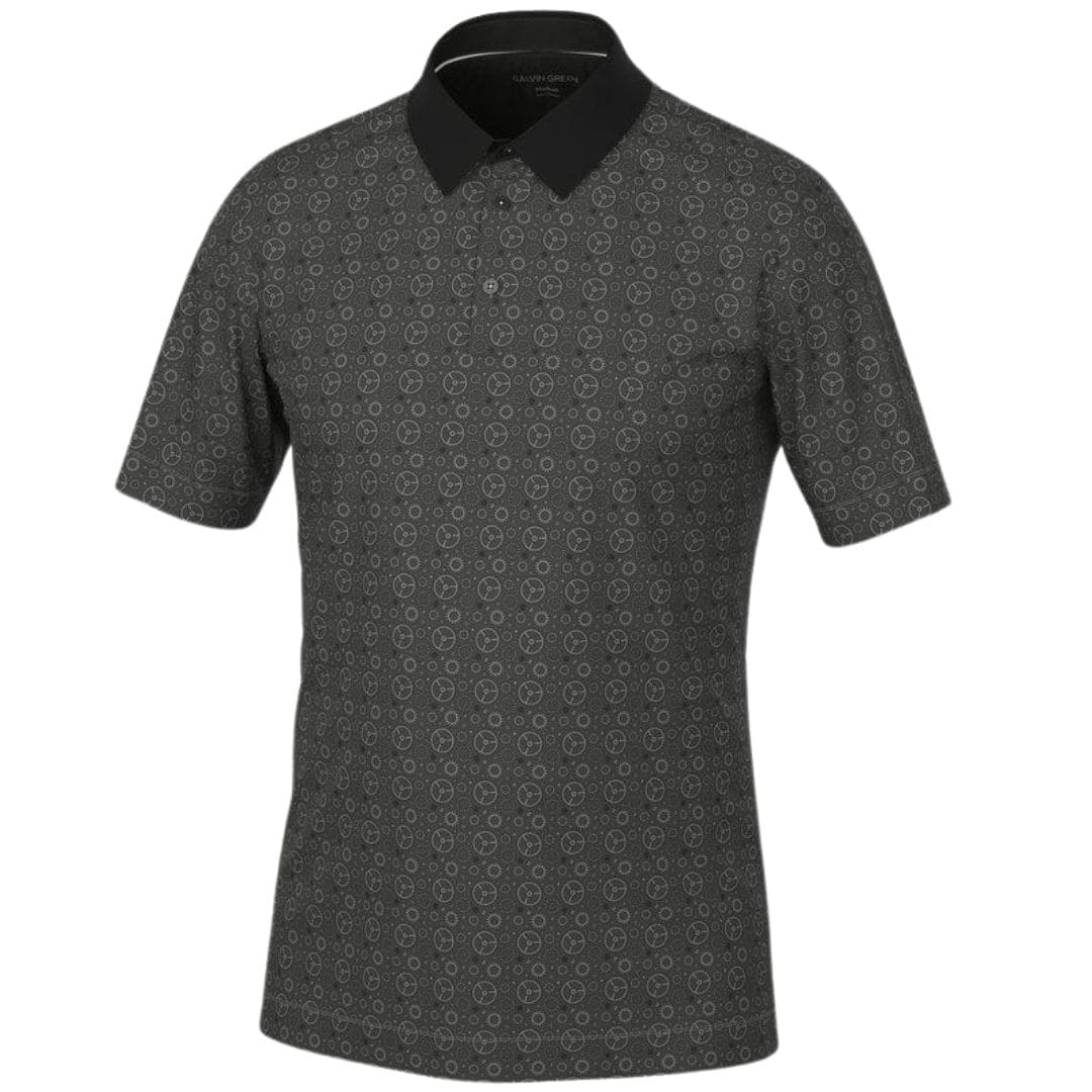 Galvin Green Miracle Golf Polo Shirt (Sharkskin & Black)
