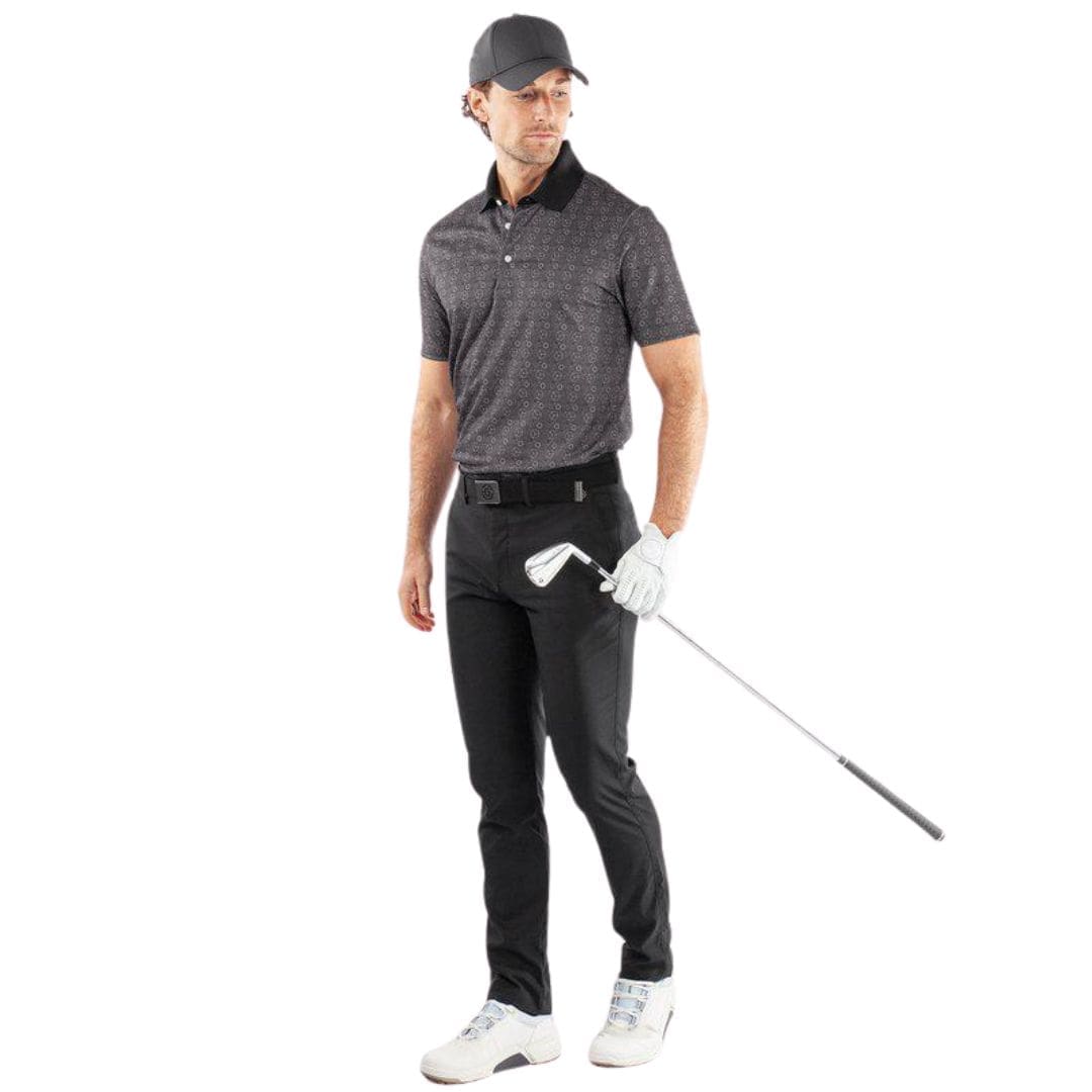 Galvin Green Miracle Golf Polo Shirt (Sharkskin & Black)