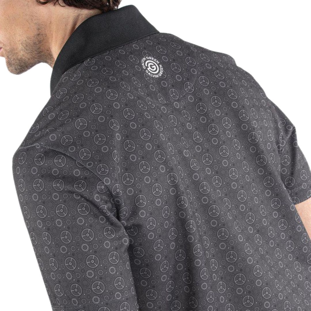 Galvin Green Miracle Golf Polo Shirt (Sharkskin & Black)