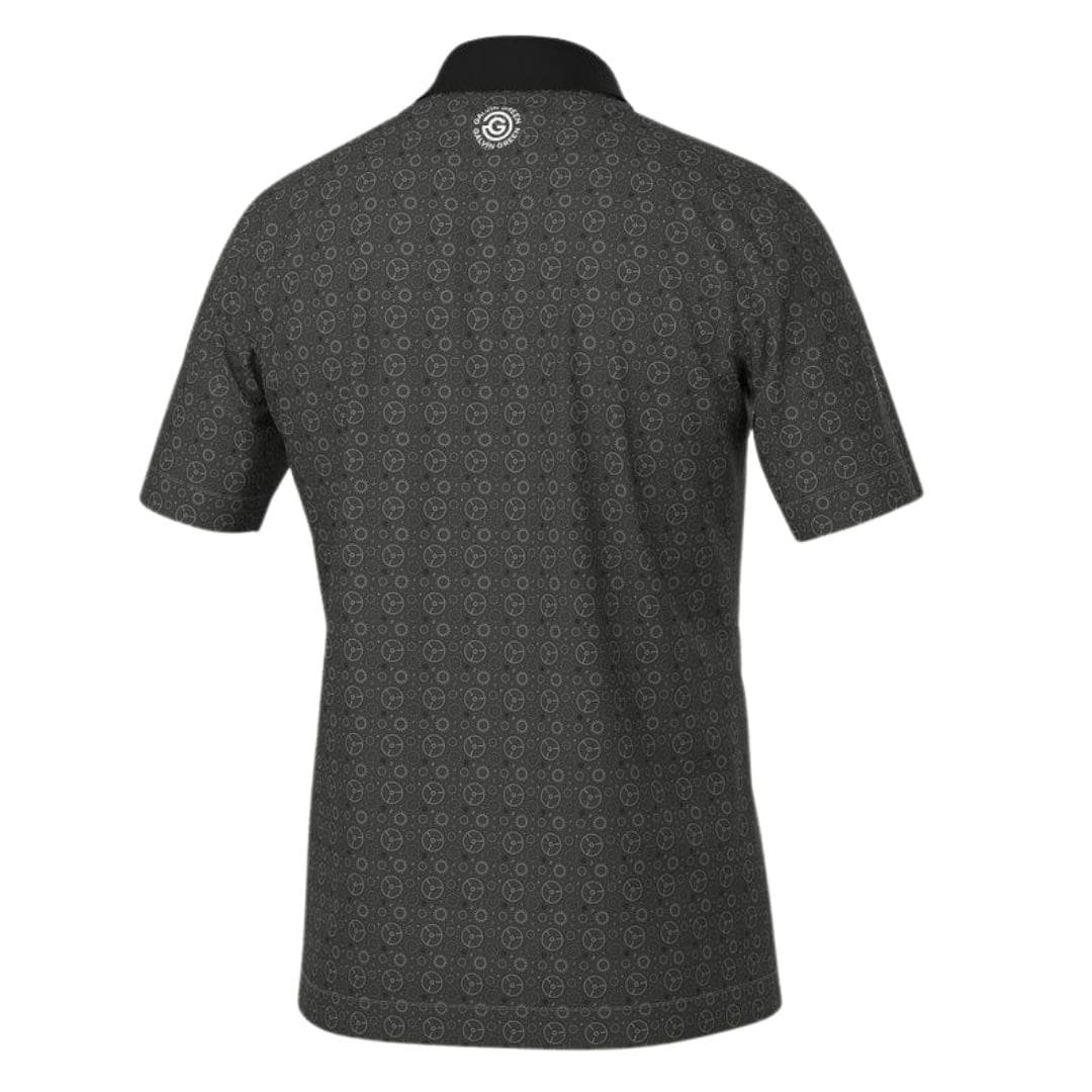 Galvin Green Miracle Golf Polo Shirt (Sharkskin & Black)