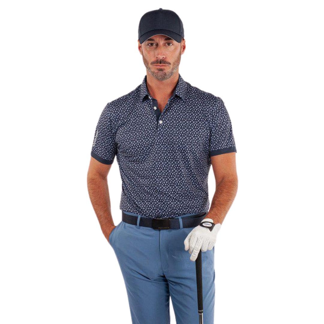 Galvin Green Manuel Golf Polo Shirt (Navy & White)