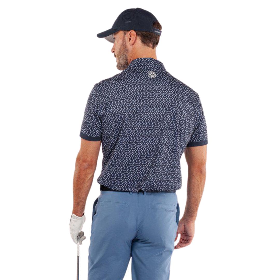 Galvin Green Manuel Golf Polo Shirt (Navy & White)
