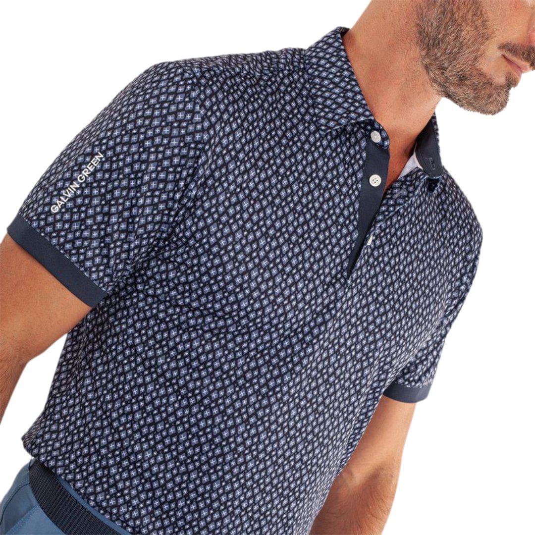 Galvin Green Manuel Golf Polo Shirt (Navy & White)
