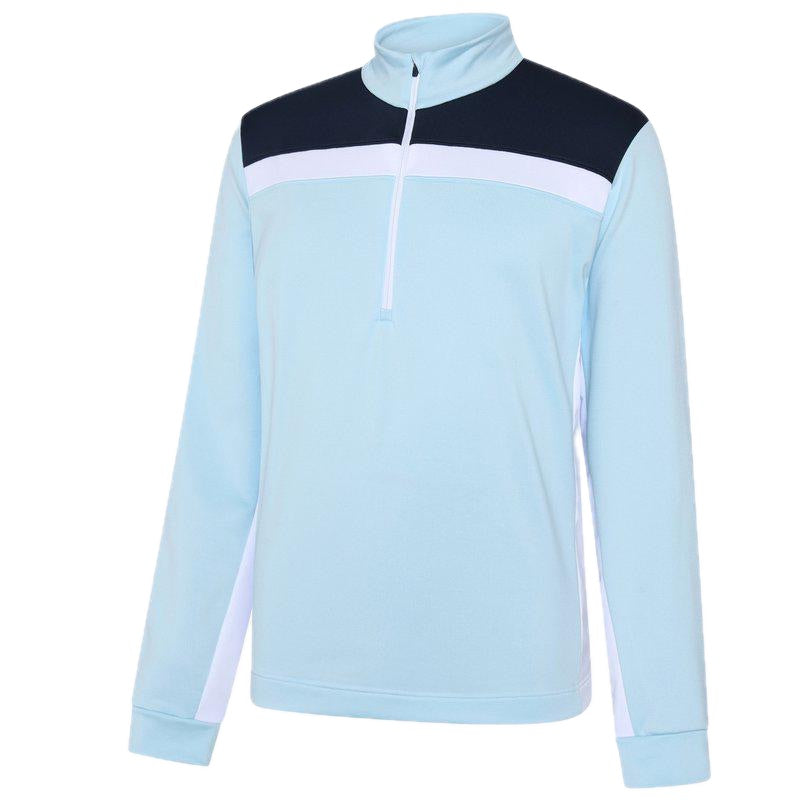 Galvin Green Dean Half-Zip Golf Pullover - Crystal Blue, White & Navy