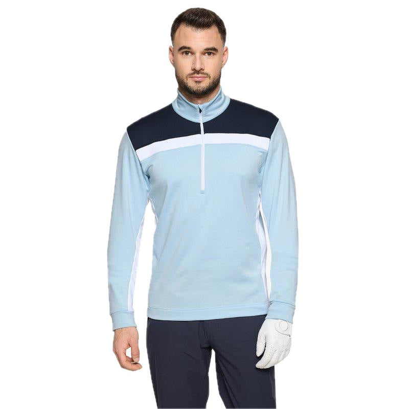 Galvin Green Dean Half-Zip Golf Pullover - Crystal Blue, White & Navy