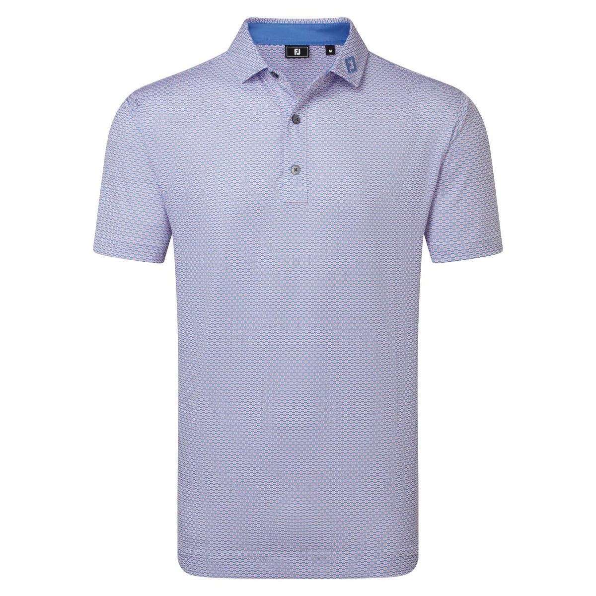 FootJoy Nautical Flag Print Golf Polo Shirt - Pink & Violet