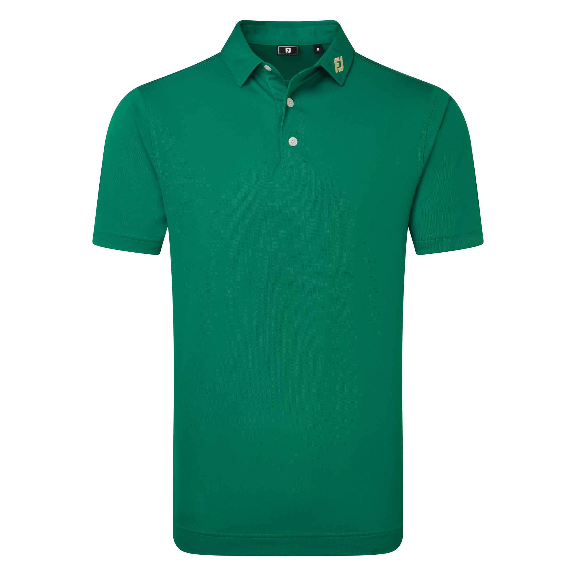 FootJoy Stretch Pique Solid Golf Polo Shirt - Field Green