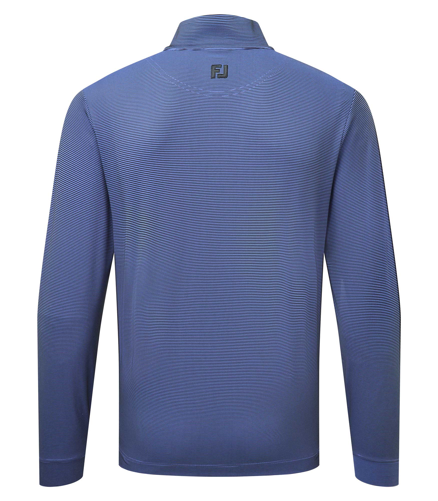 FootJoy Ottoman Stripe Chill-Out Quarter-Zip Pullover - Black & Violet