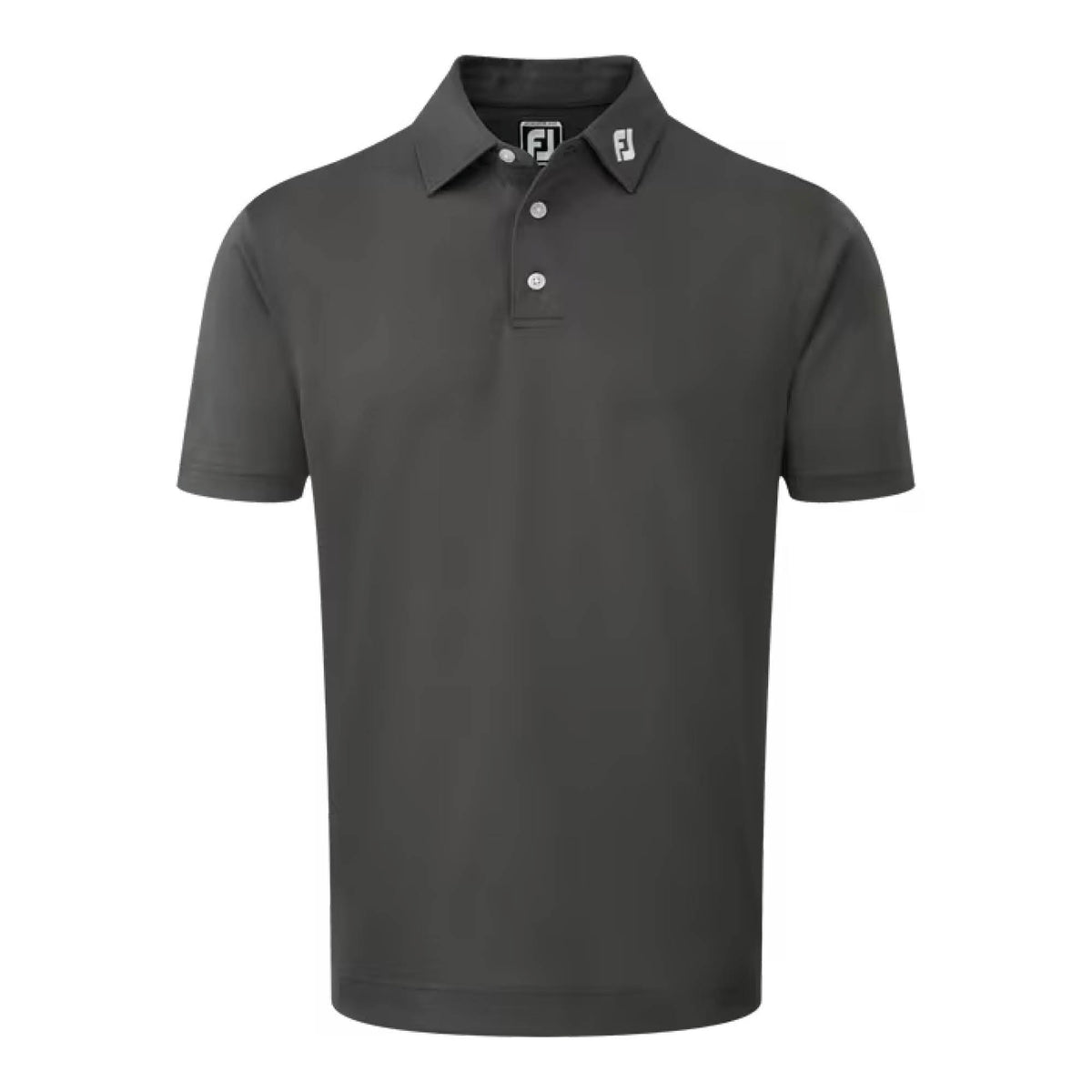 FootJoy Stretch Pique Solid Golf Polo Shirt - Charcoal