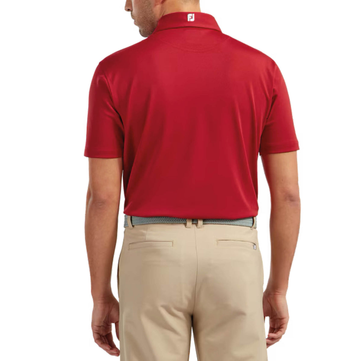 FootJoy Stretch Pique Solid Golf Polo Shirt - Red