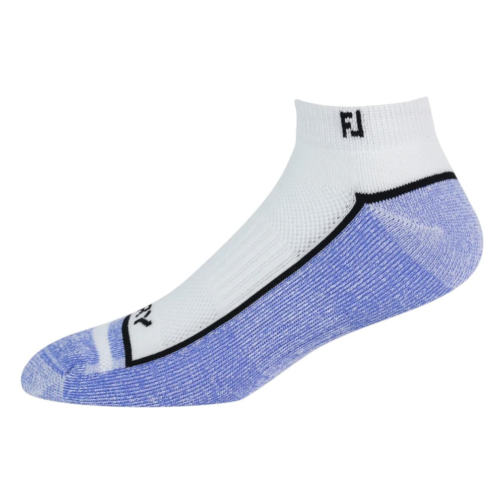 FootJoy ProDry Sport Socks - White, Black & Cobalt - Size 6-11