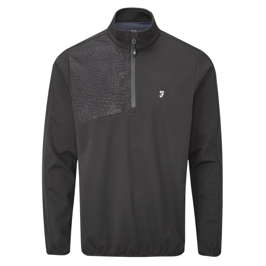 Farah Abbott Half Zip Jacket (Black)