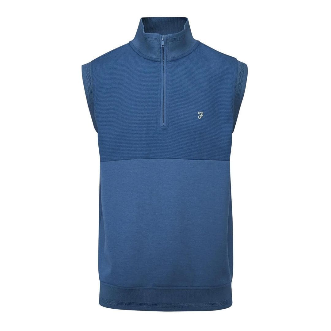 Farah Clint Sleeveless Vest (Dusky Blue)