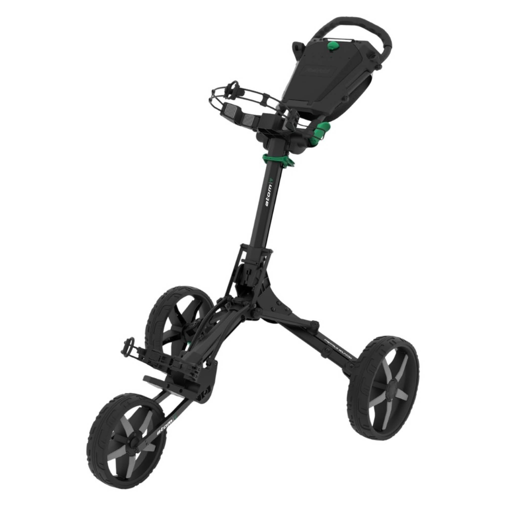 Fastfold Atom Compact Golf Push Trolley - Black