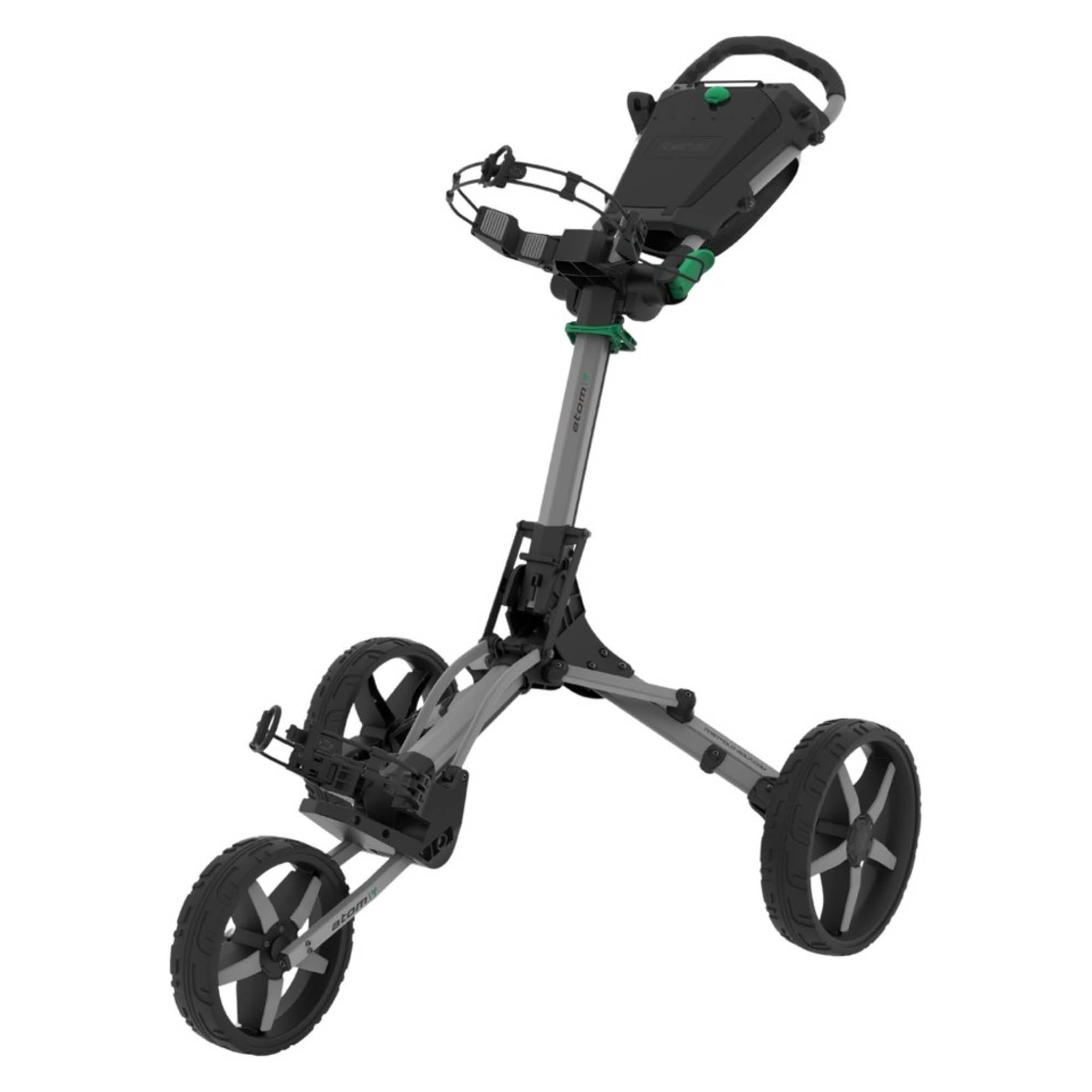 Fastfold Atom Compact Golf Push Trolley - Platinum