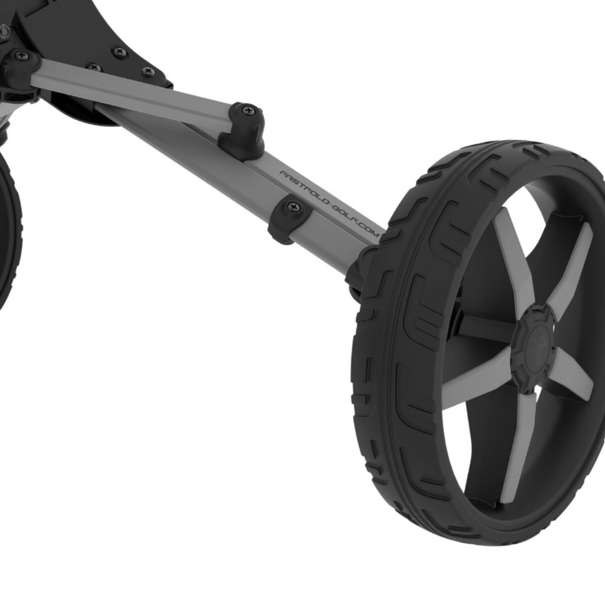 Fastfold Atom Compact Golf Push Trolley - Platinum
