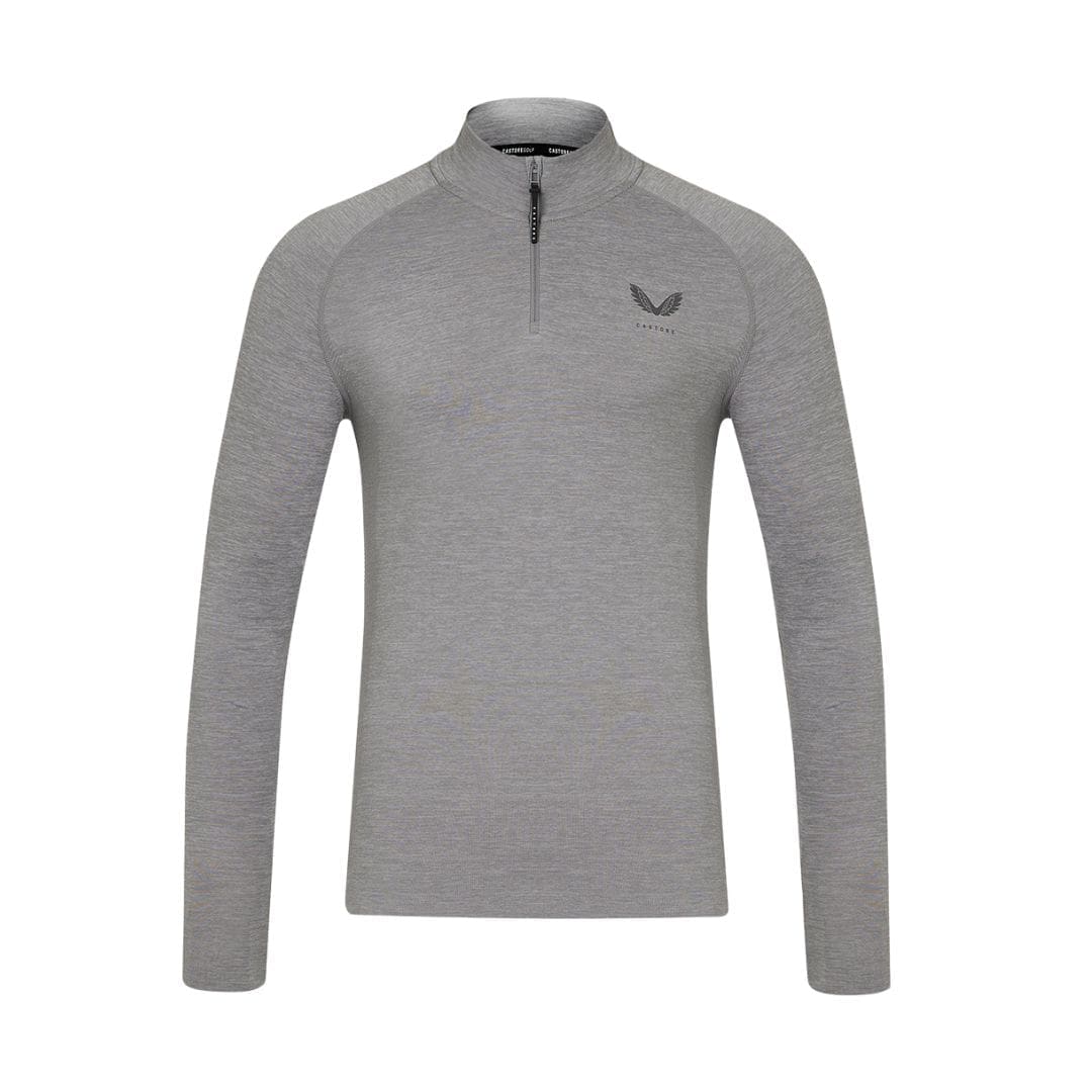 Castore Bodymapped Seamless 1/4 Zip Midlayer (Steel)