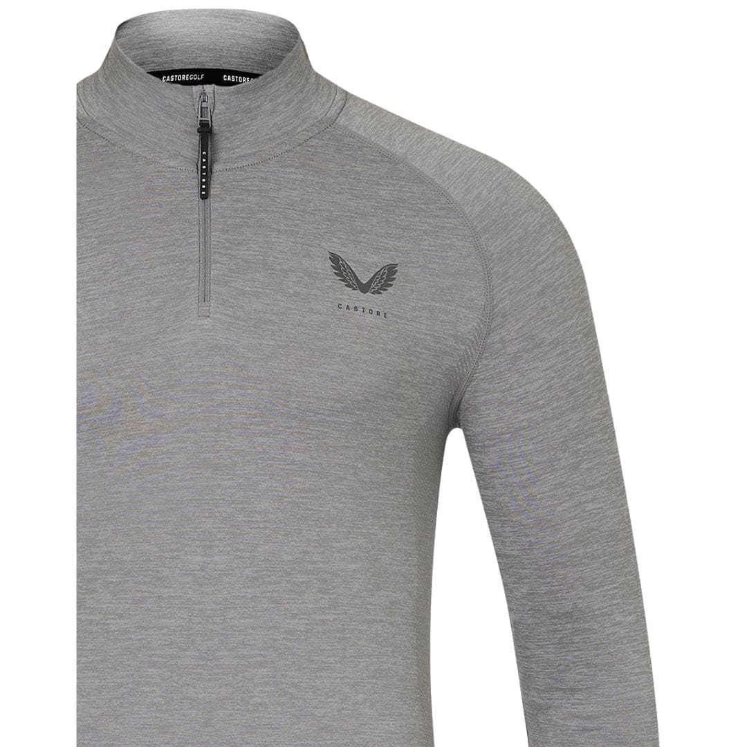 Castore Bodymapped Seamless 1/4 Zip Midlayer (Steel)