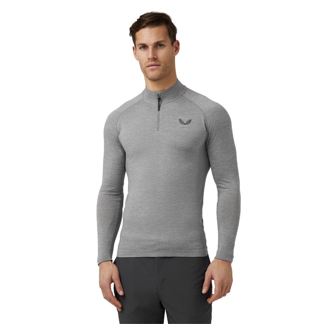 Castore Bodymapped Seamless 1/4 Zip Midlayer (Steel)