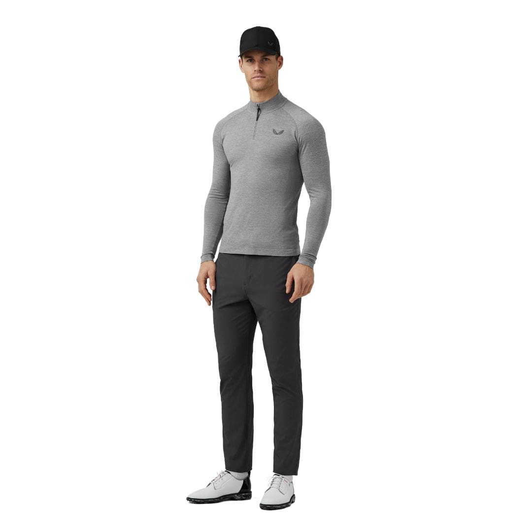 Castore Bodymapped Seamless 1/4 Zip Midlayer (Steel)