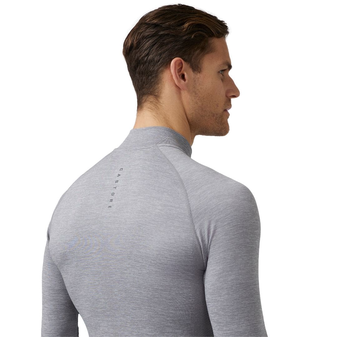 Castore Bodymapped Seamless 1/4 Zip Midlayer (Steel)
