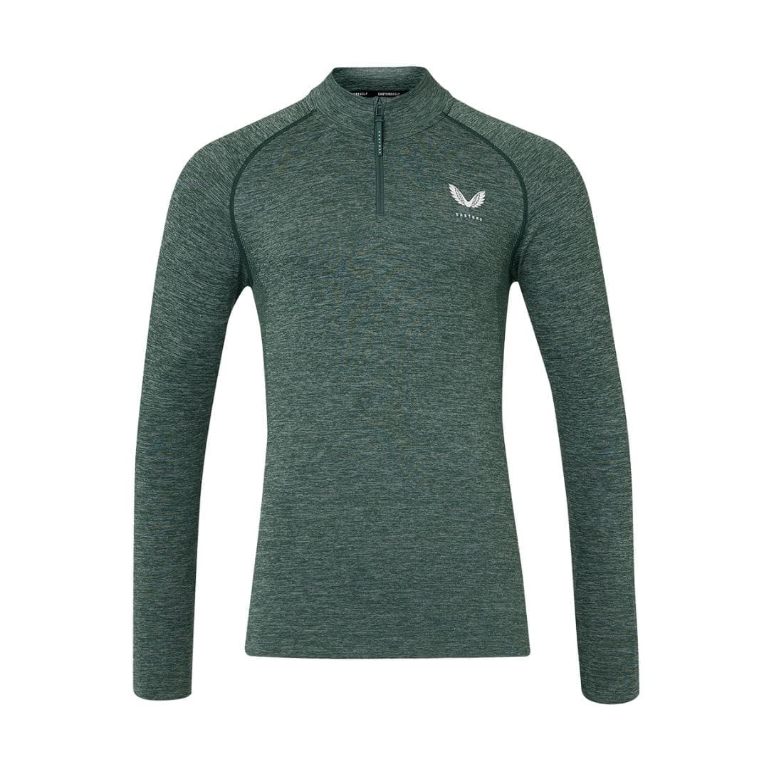 Castore Bodymapped Seamless 1/4 Zip Midlayer (Pine Green)