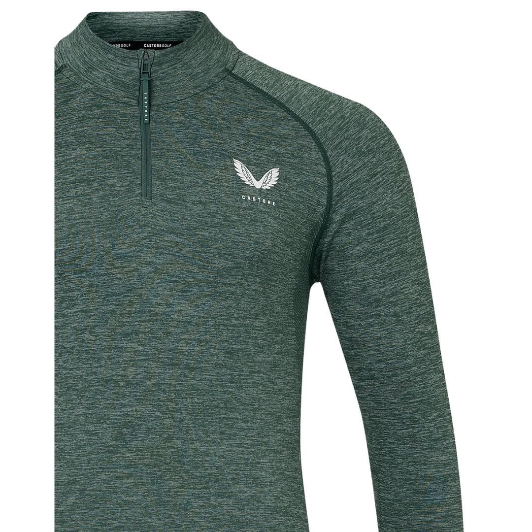 Castore Bodymapped Seamless 1/4 Zip Midlayer (Pine Green)