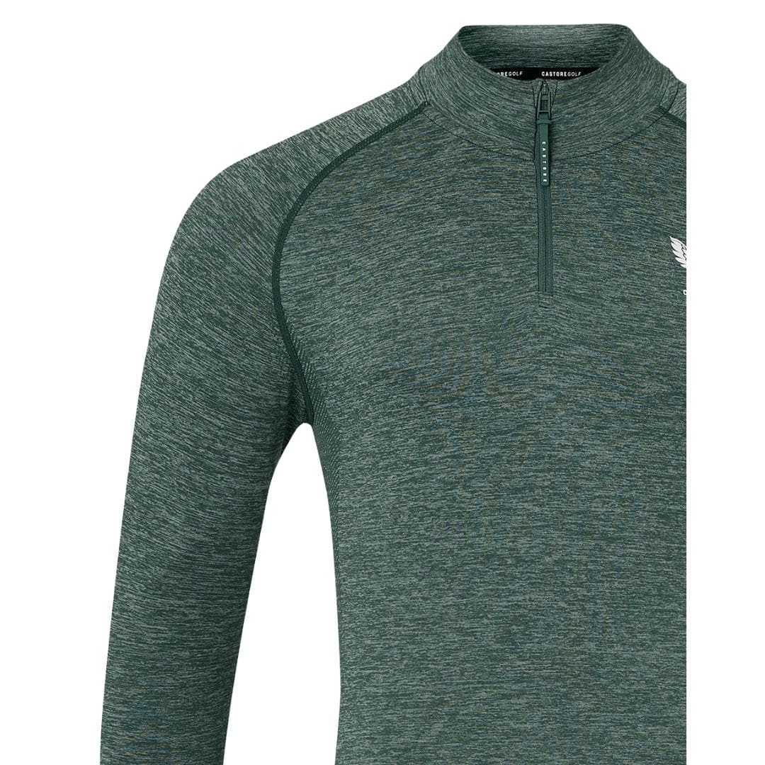 Castore Bodymapped Seamless 1/4 Zip Midlayer (Pine Green)