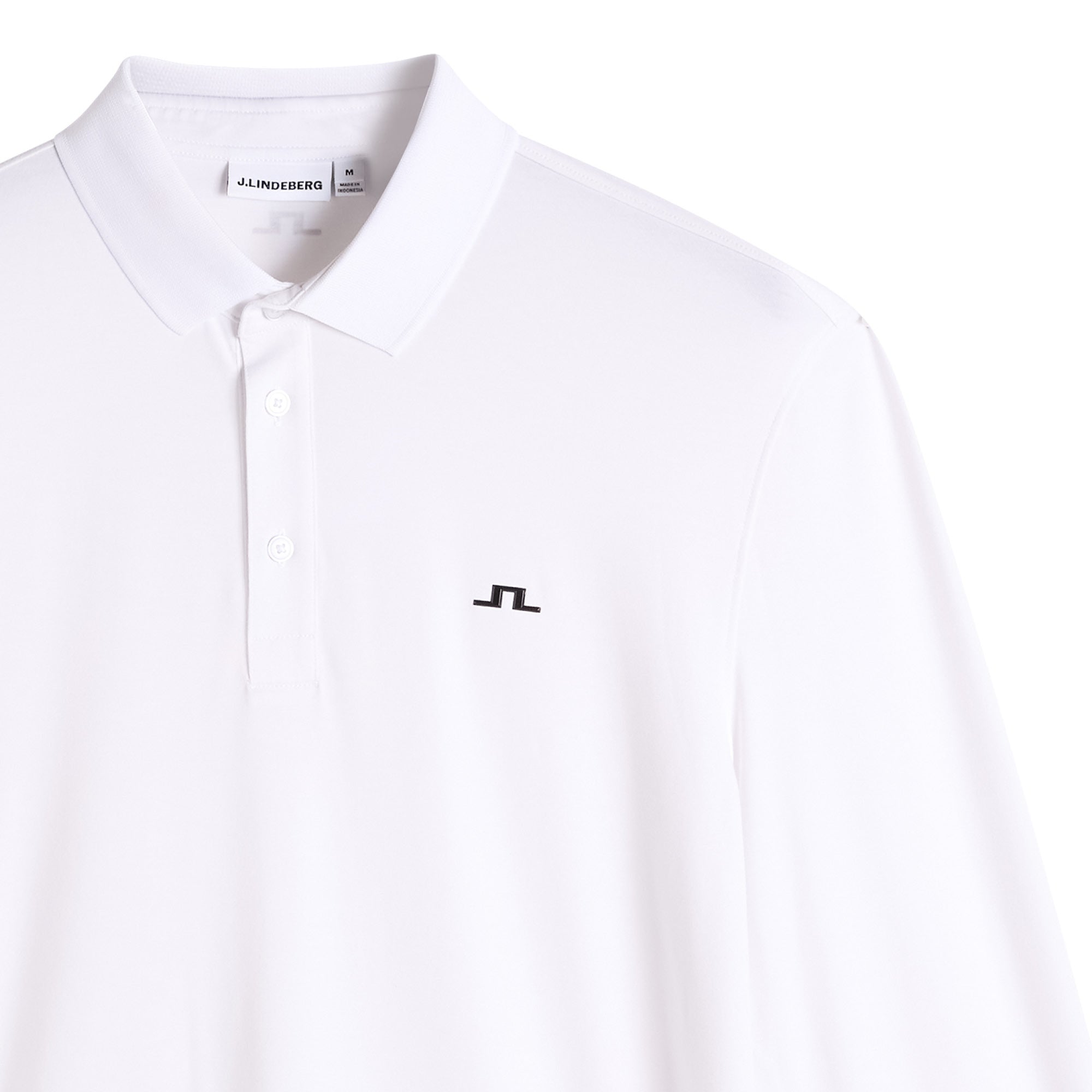 J Lindeberg Florian Long Sleeve Polo Shirt - White