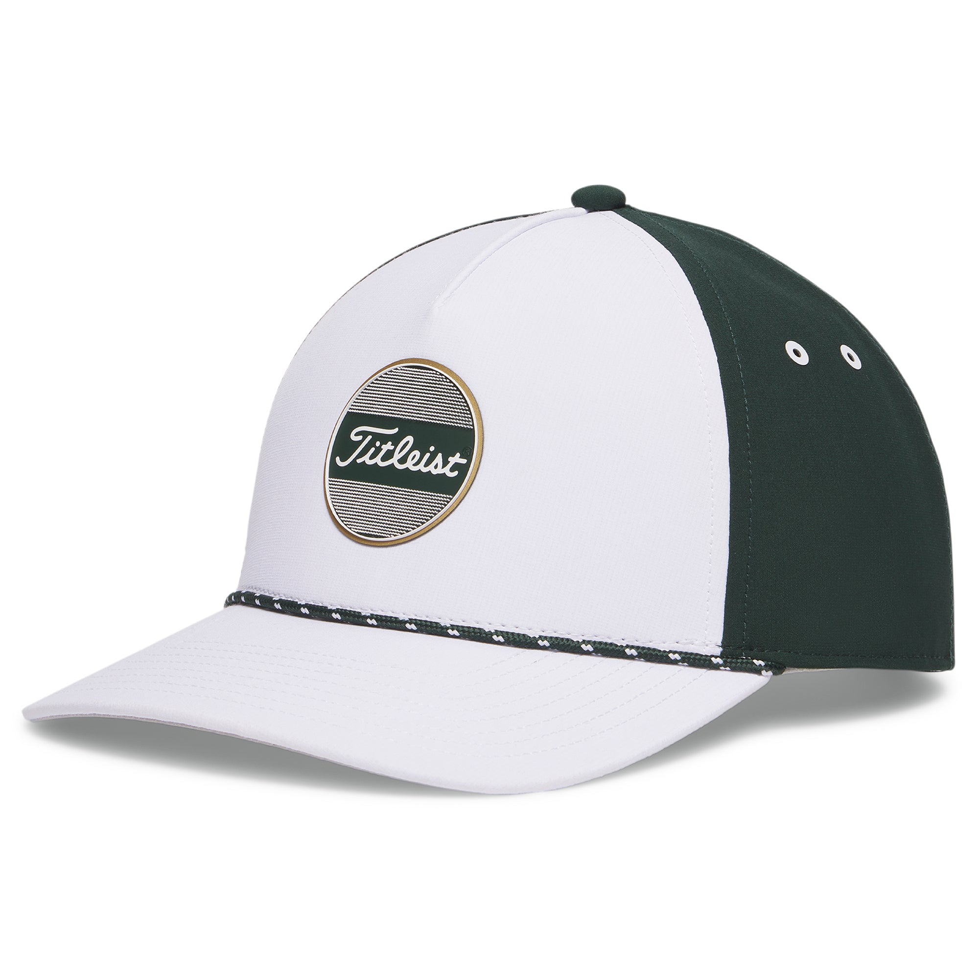 Titleist Boardwalk Rope Golf Cap - White, Pine & Gold