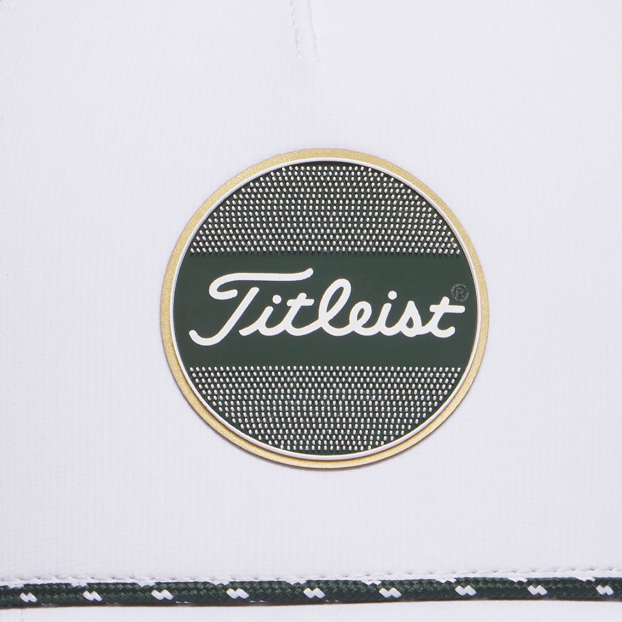 Titleist Boardwalk Rope Golf Cap - White, Pine & Gold