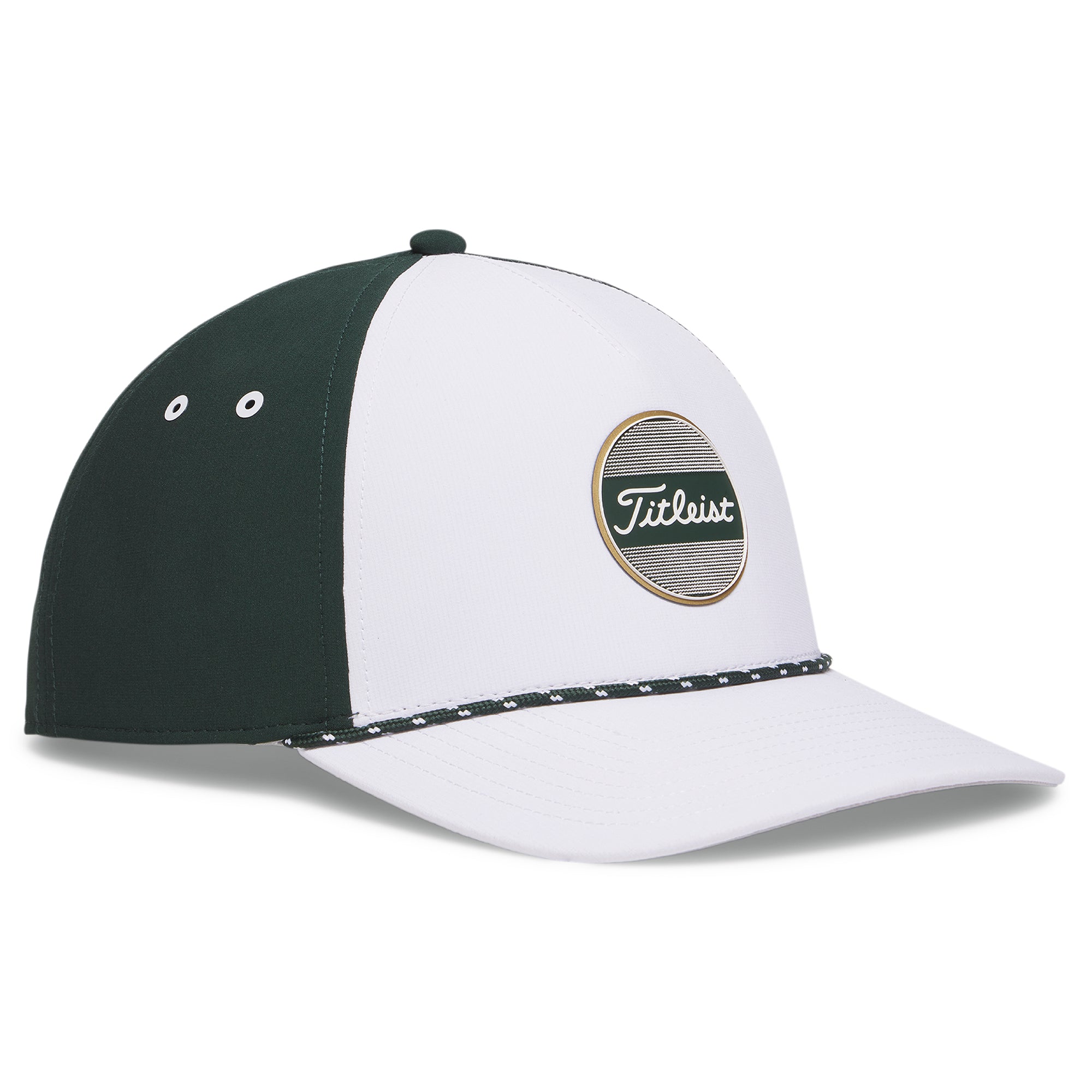 Titleist Boardwalk Rope Golf Cap - White, Pine & Gold