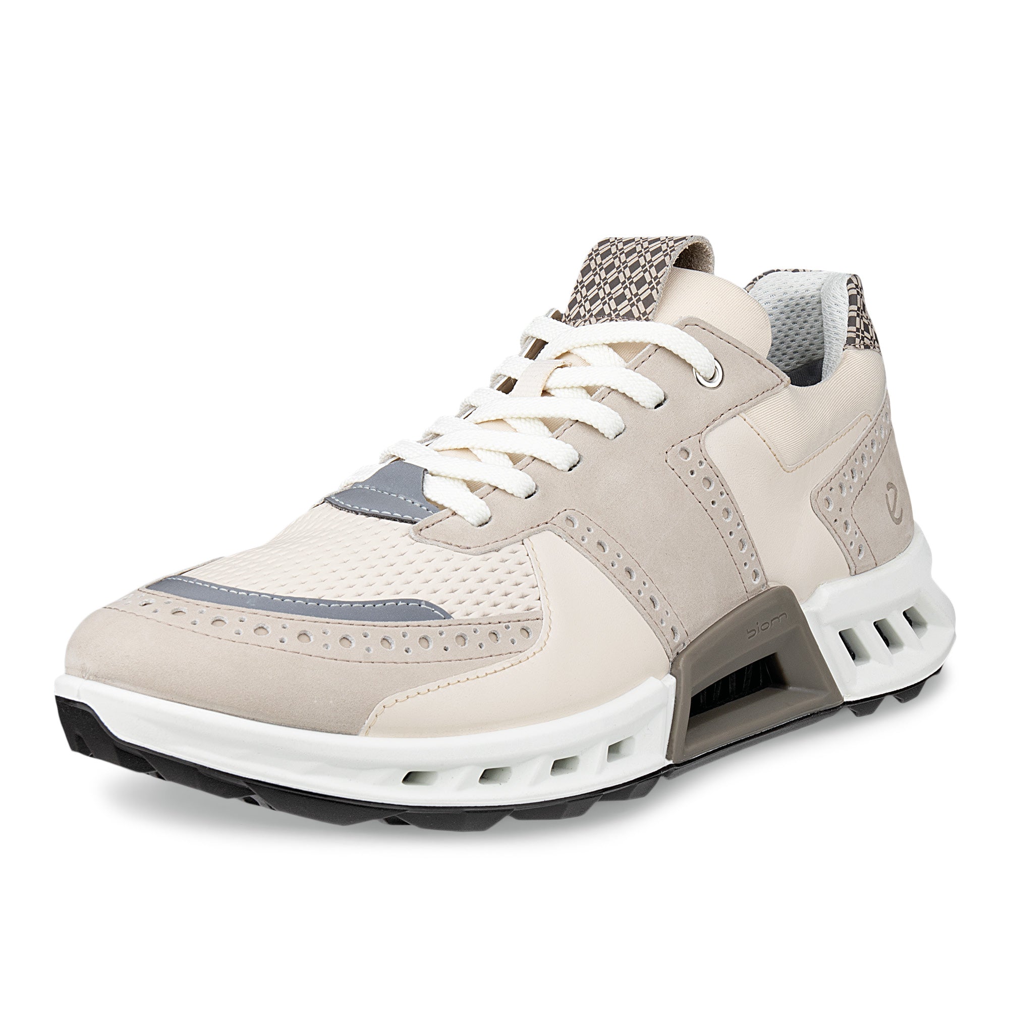 Ecco Biom C4 Lace Gore-Tex Spikeless Golf Shoes - Pure Cashmere, Limestone & Dark Clay