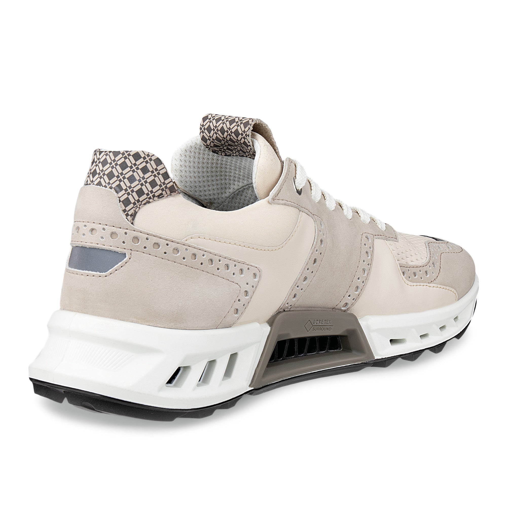 Ecco Biom C4 Lace Gore-Tex Spikeless Golf Shoes - Pure Cashmere, Limestone & Dark Clay