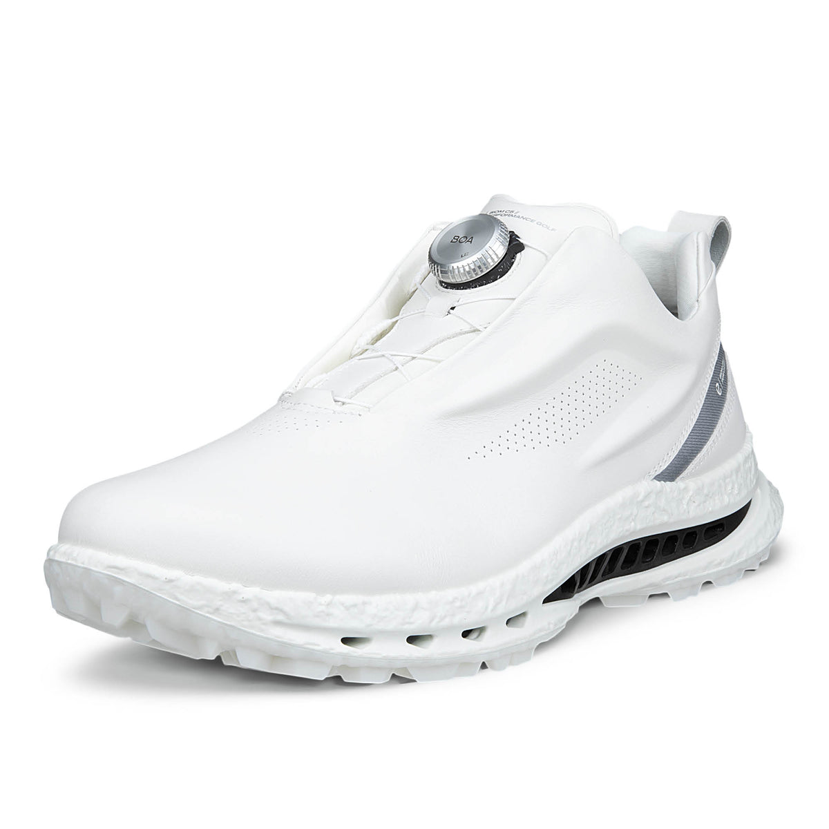 Ecco Biom C5 Premium BOA Gore-Tex Golf Shoes - White & Buffed Silver