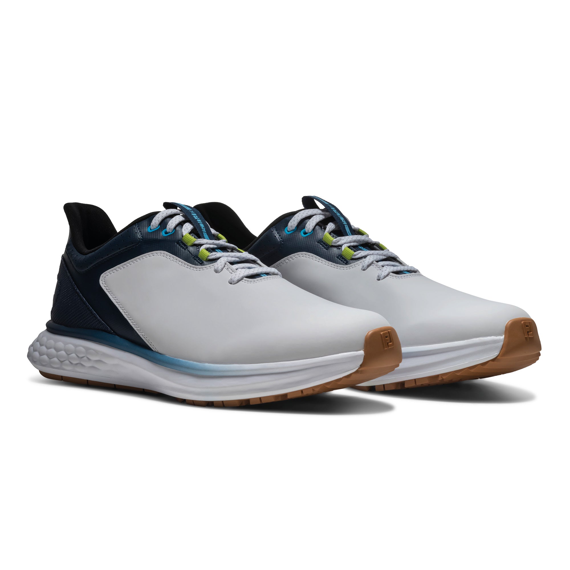 FootJoy Pulse Golf Shoes - White, Gum & Navy