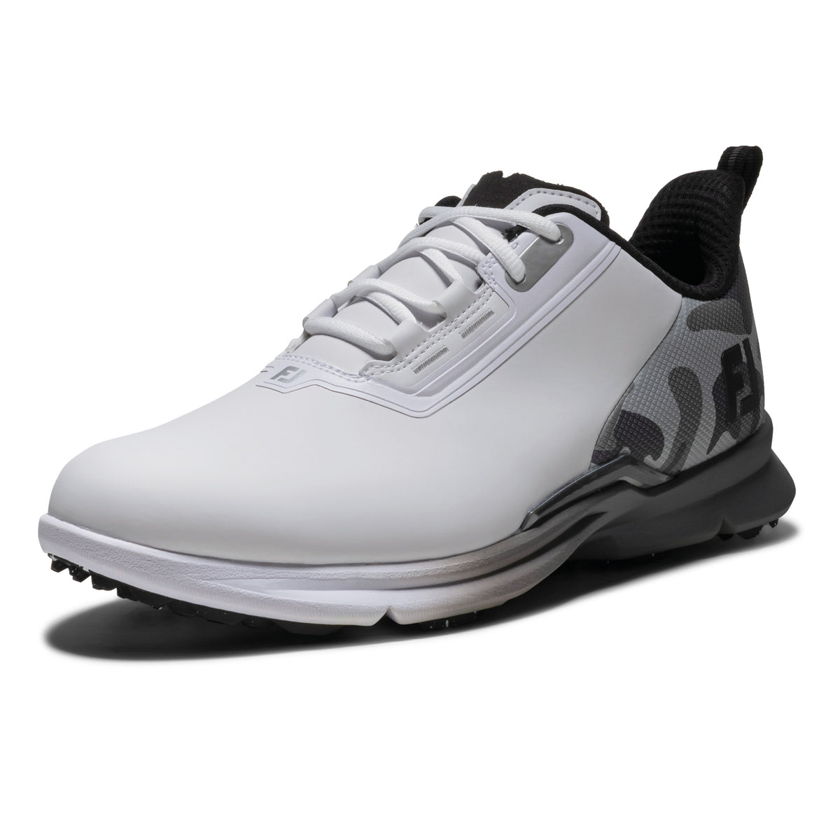 FootJoy Fuel Spikeless Golf Shoes - White, Grey & Black