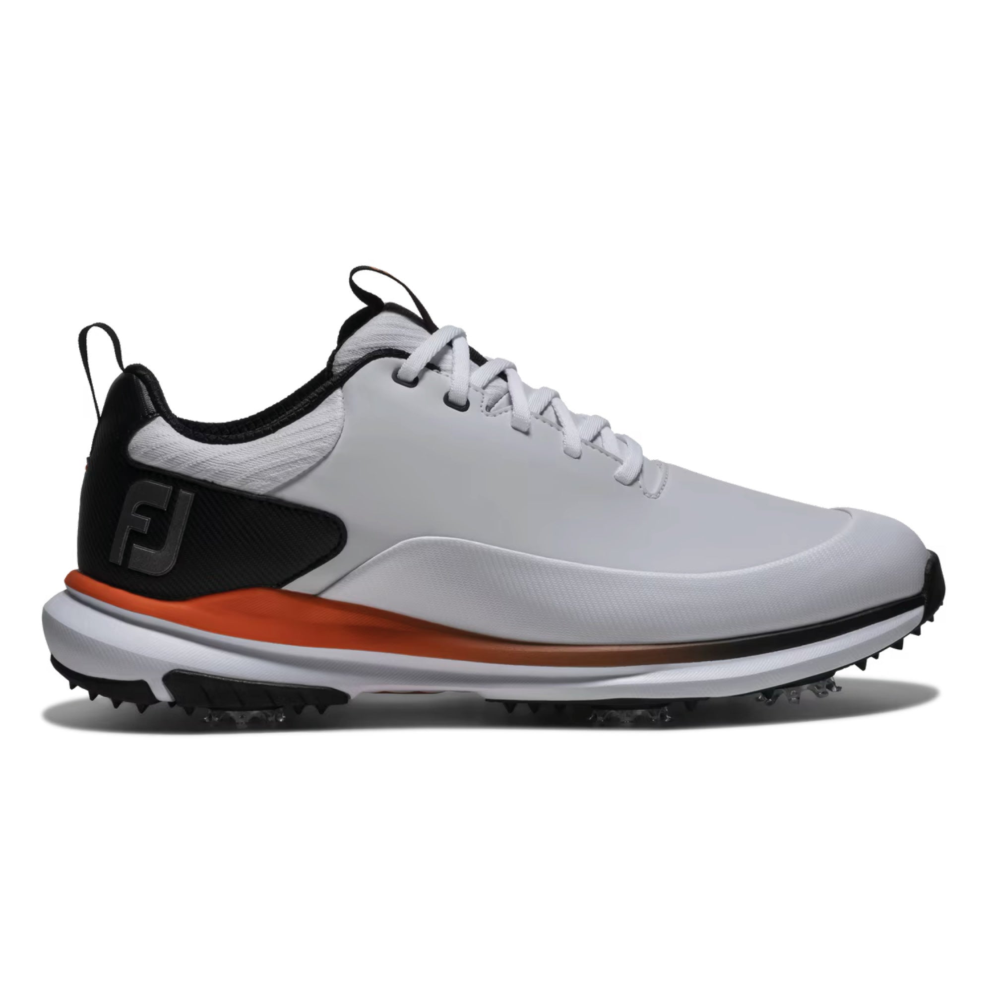 FootJoy Tour Rival Spiked Golf Shoes - White, Black & Orange